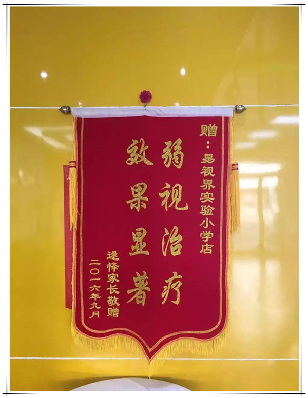 易視界實(shí)驗(yàn)小學(xué)效果好獲贈錦旗