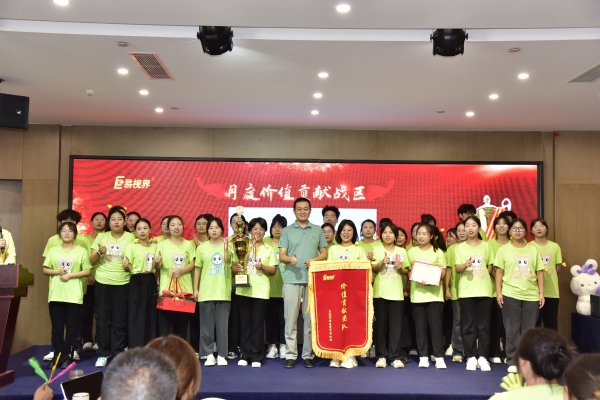 易視界2023年8月月度價(jià)值貢獻(xiàn)戰(zhàn)區(qū)獲得者上臺領(lǐng)獎